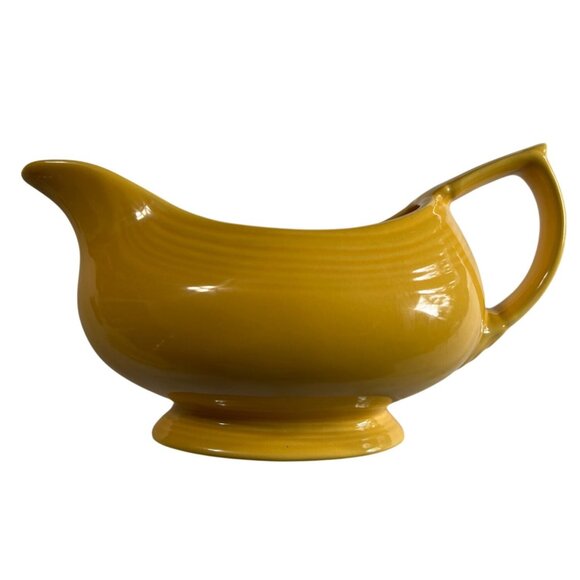 Vintage Lynns Stoneware Yellow Gravy Boat - Picture 1 of 4